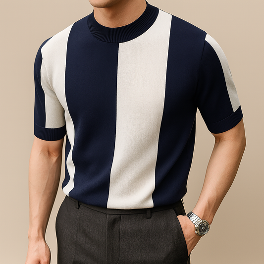 Bold Striped Knitted T-shirt