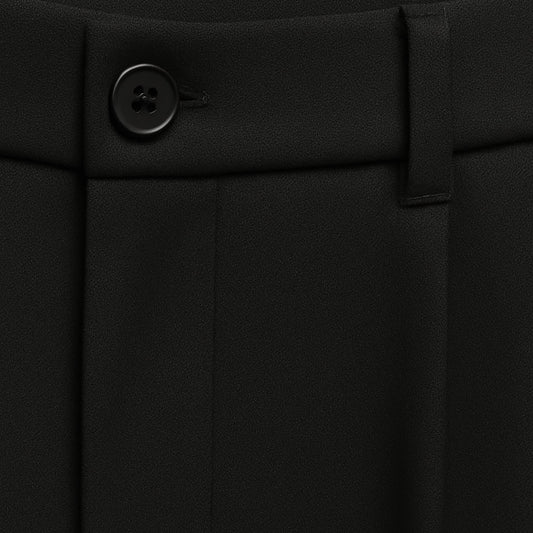 Wide-Leg Pleated Trousers
