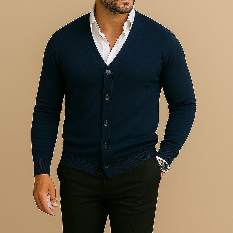 Cable Knit Button-up Cardigan