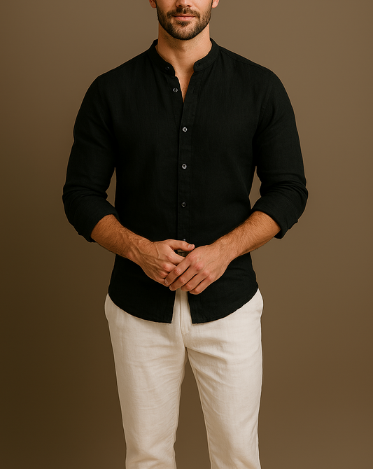 Azure Riviera Linen Shirt