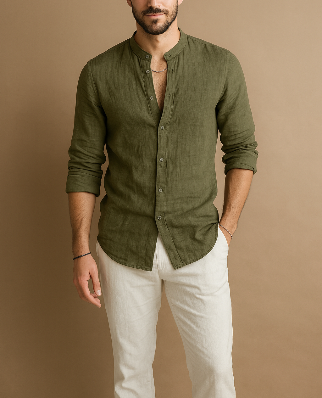 Azure Riviera Linen Shirt