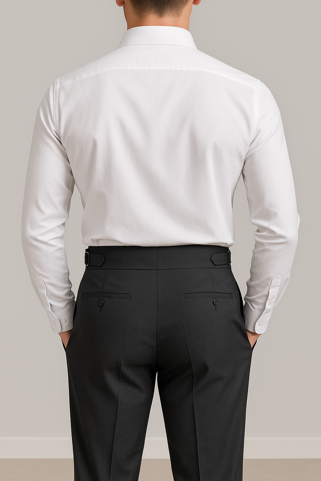 High-Waisted Pleated Dress Pants