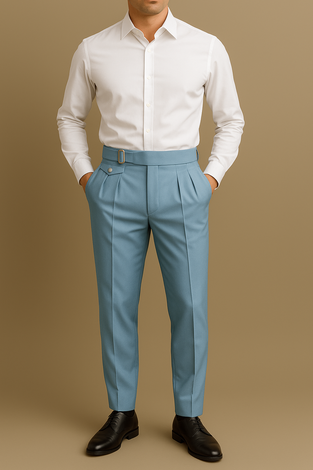 Belt-Tab Trousers