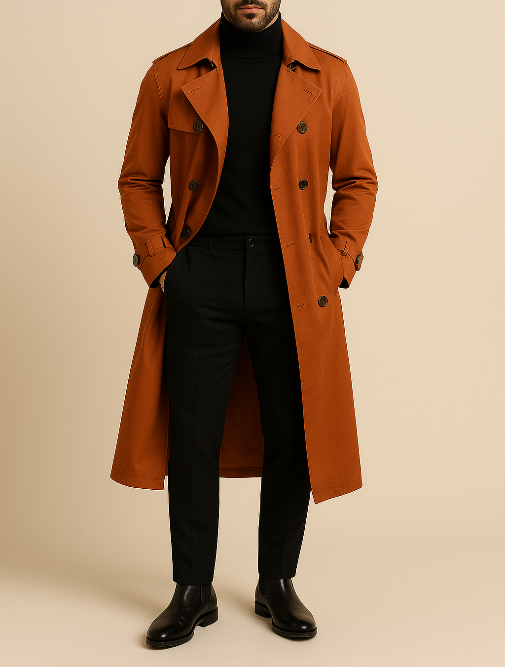 Classic Belted Trench Coat