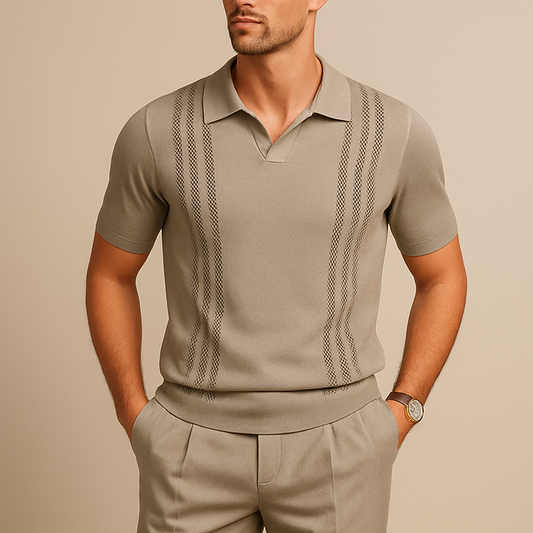 Knit Short-Sleeve Polo