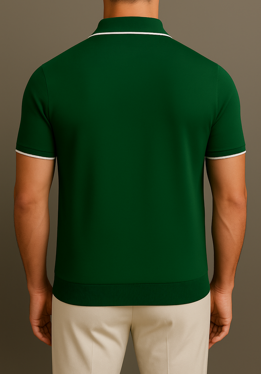 Retro Zip Polo