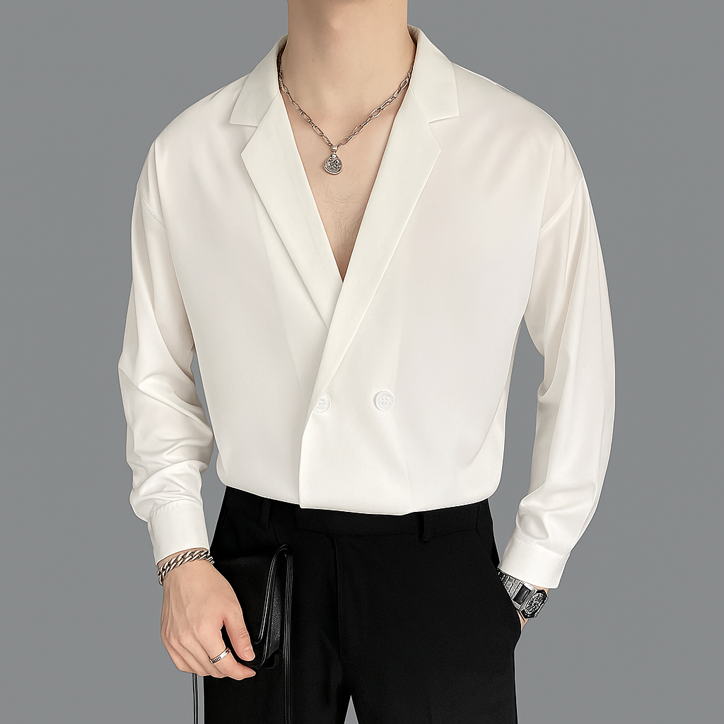 Double-Breasted Camp Shirt