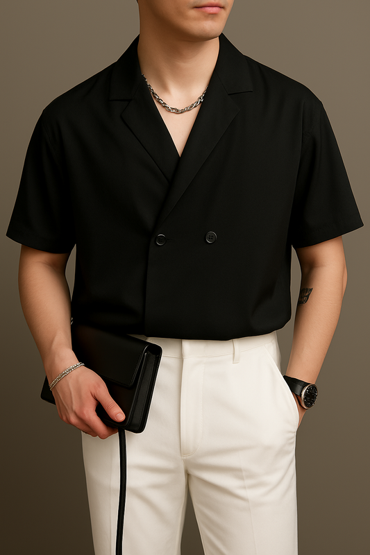 Double-Breasted Camp Shirt
