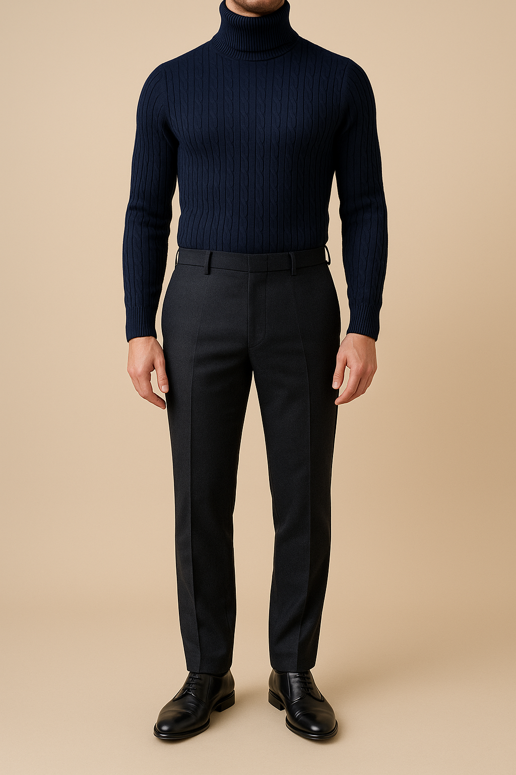 Cable Knit Turtleneck Sweater