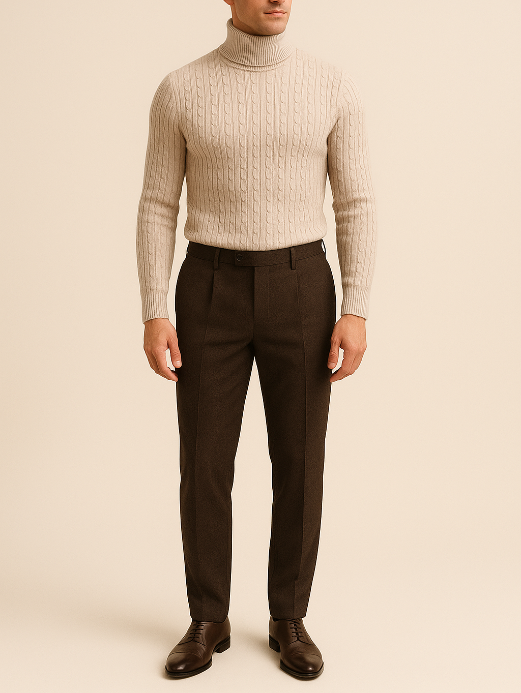 Cable Knit Turtleneck Sweater
