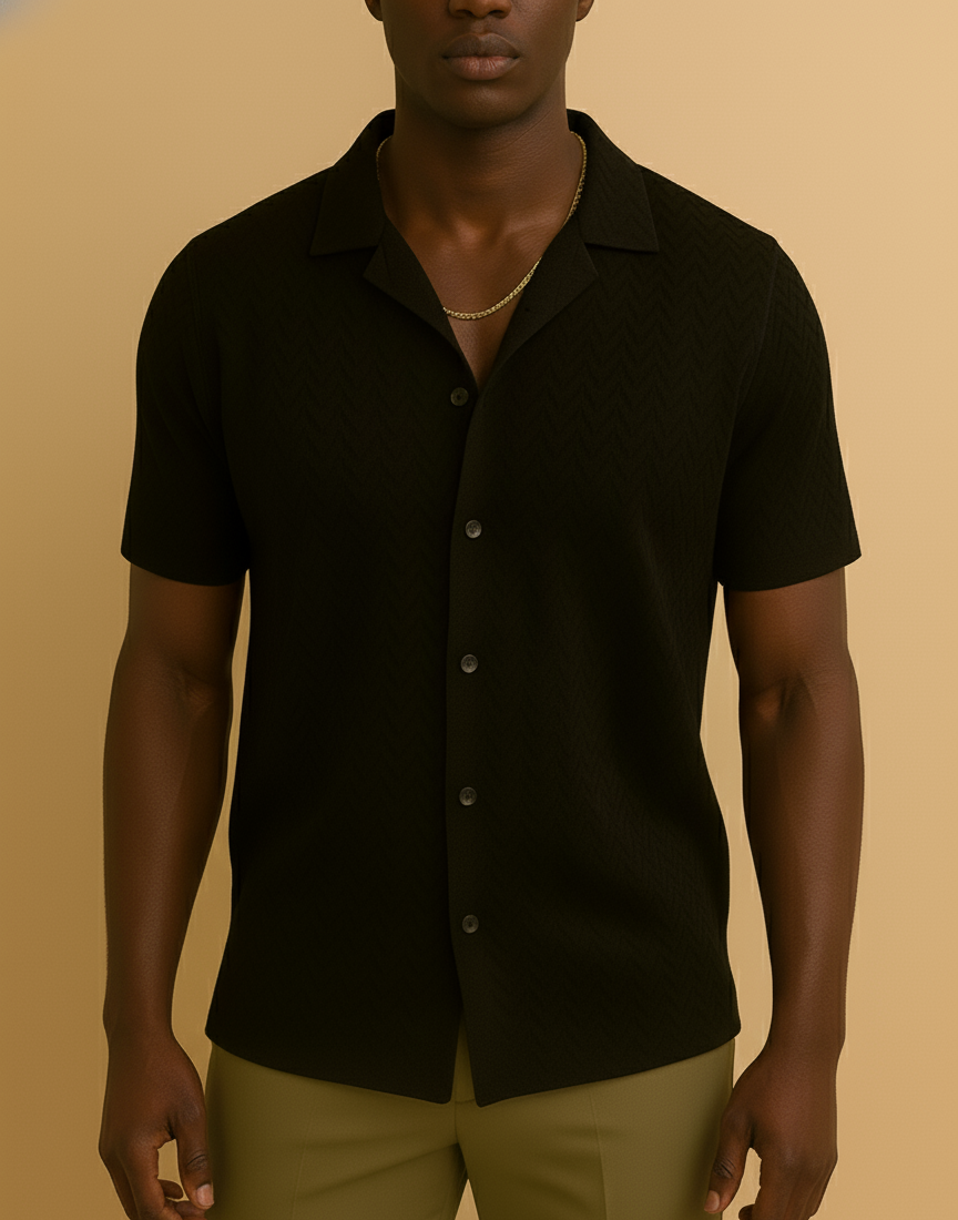 Openwork Crochet Shirt