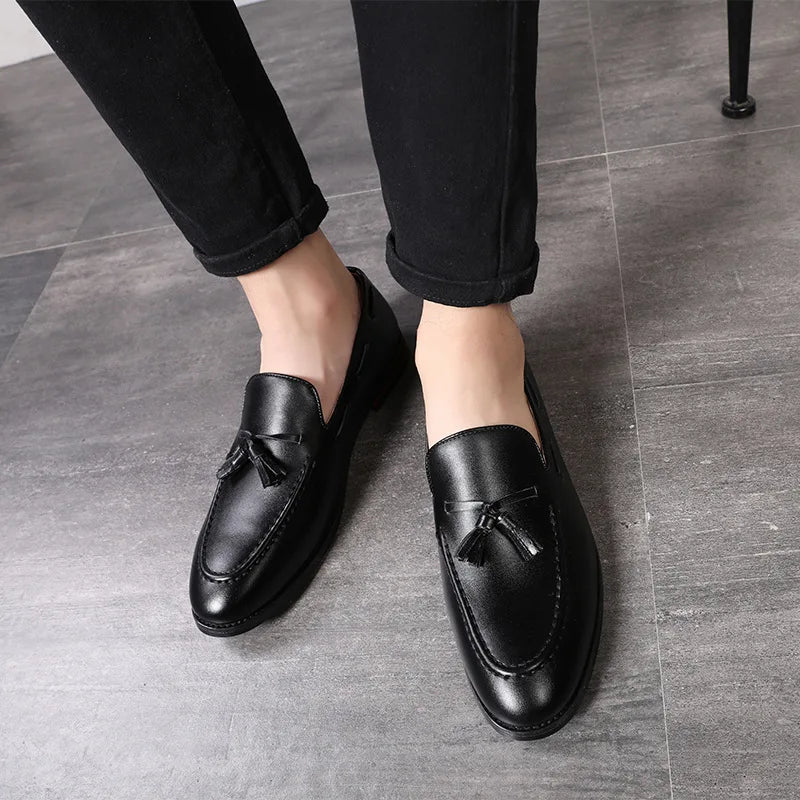 Leather Tassel Loafers
