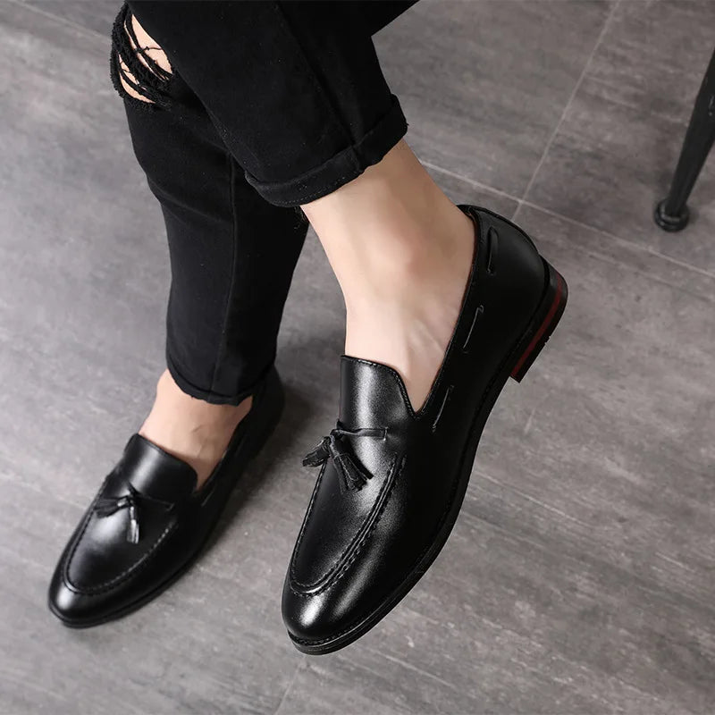 Leather Tassel Loafers