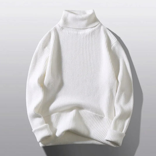 Ribbed Knit Turtleneck Sweater