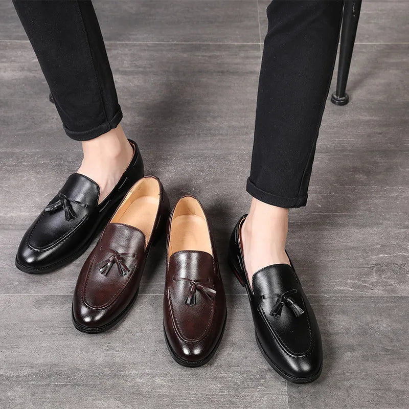 Leather Tassel Loafers