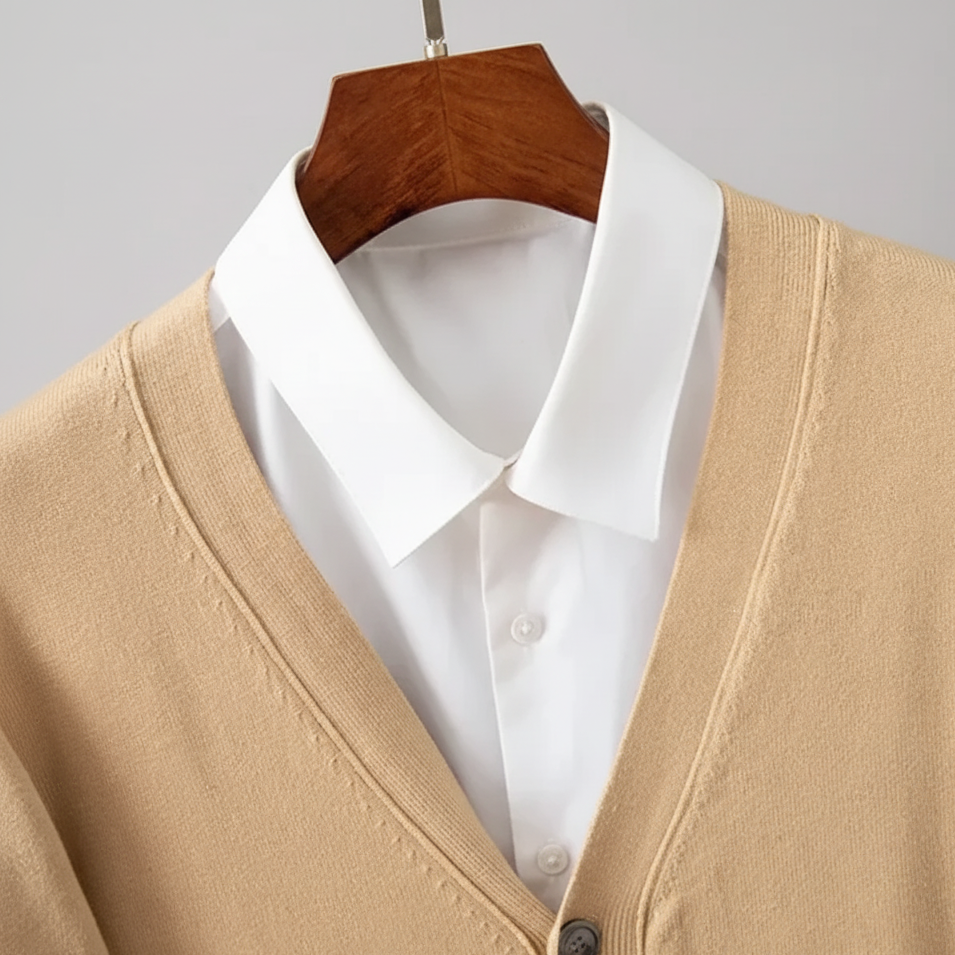 Buttoned Knit Cardigan