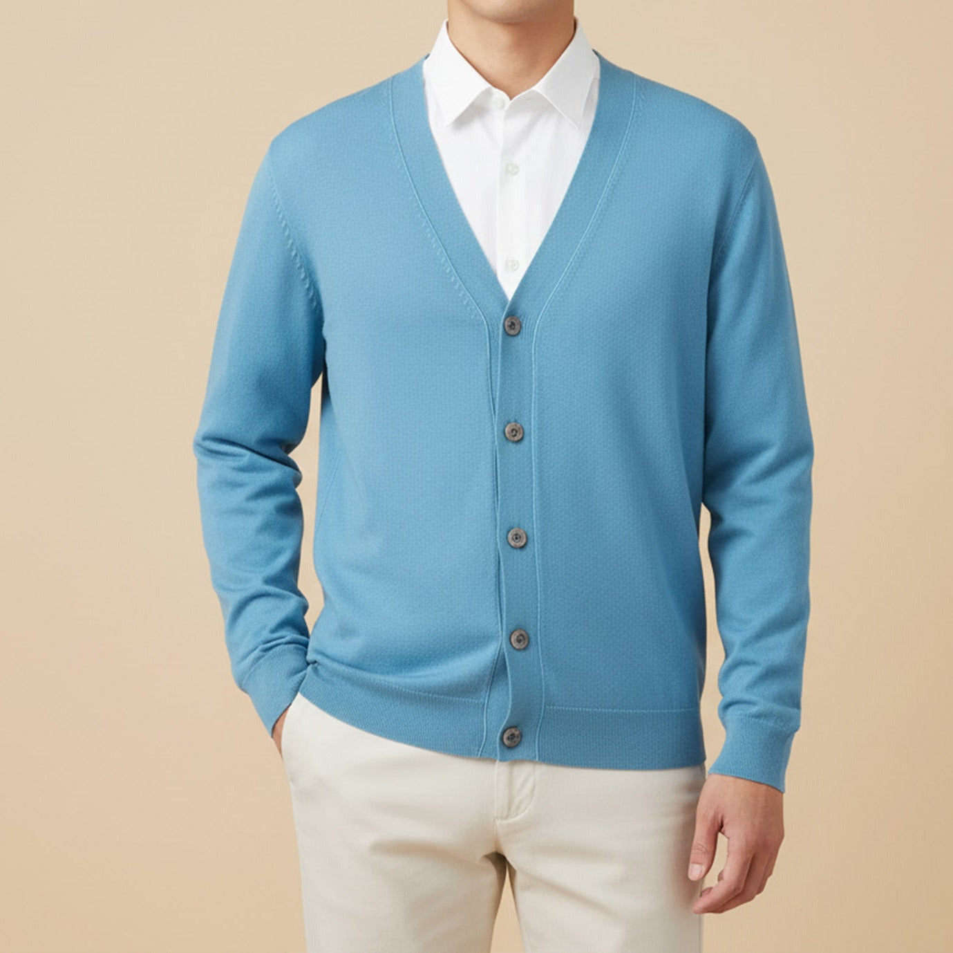 Buttoned Knit Cardigan
