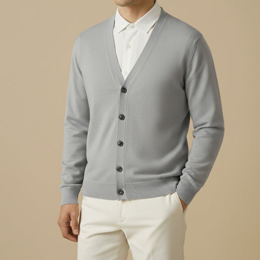 Buttoned Knit Cardigan