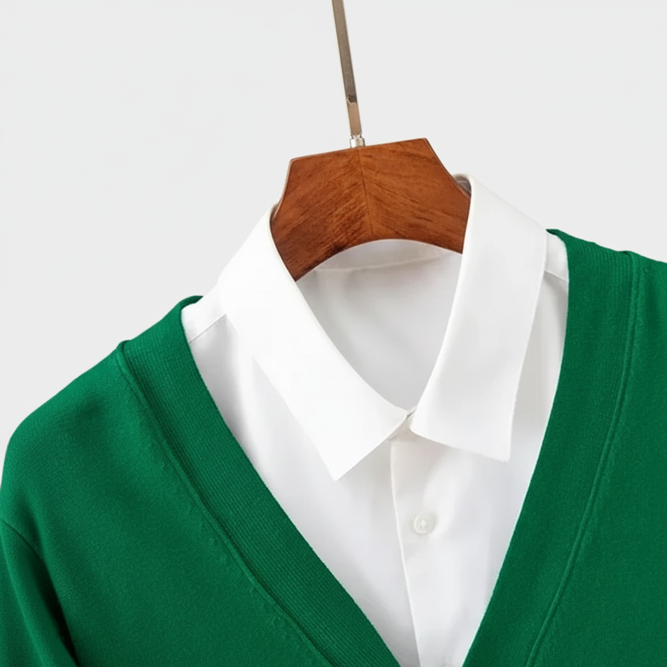 Buttoned Knit Cardigan