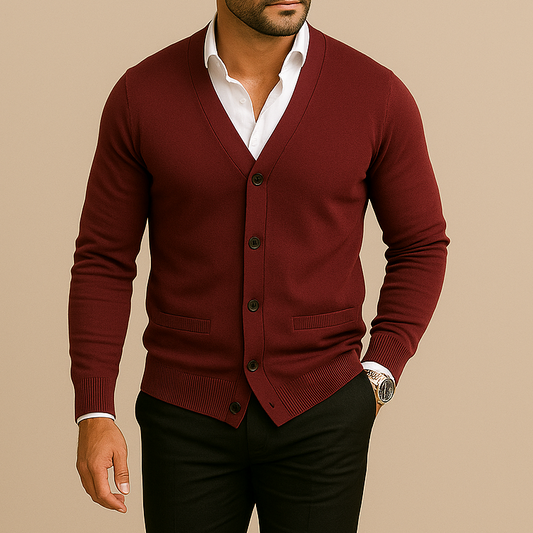 Cable Knit Button-up Cardigan