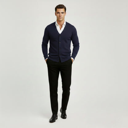 Cable Knit Button-up Cardigan