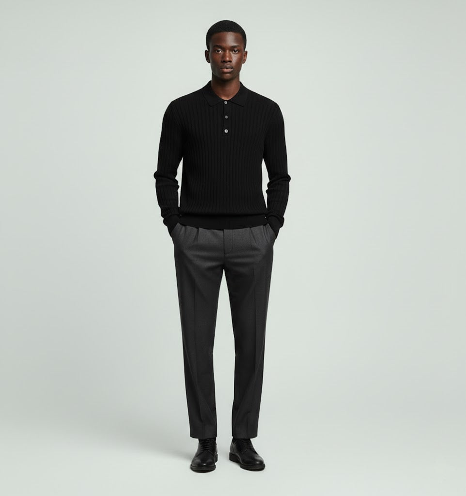 Capri Ribbed Knit Polo