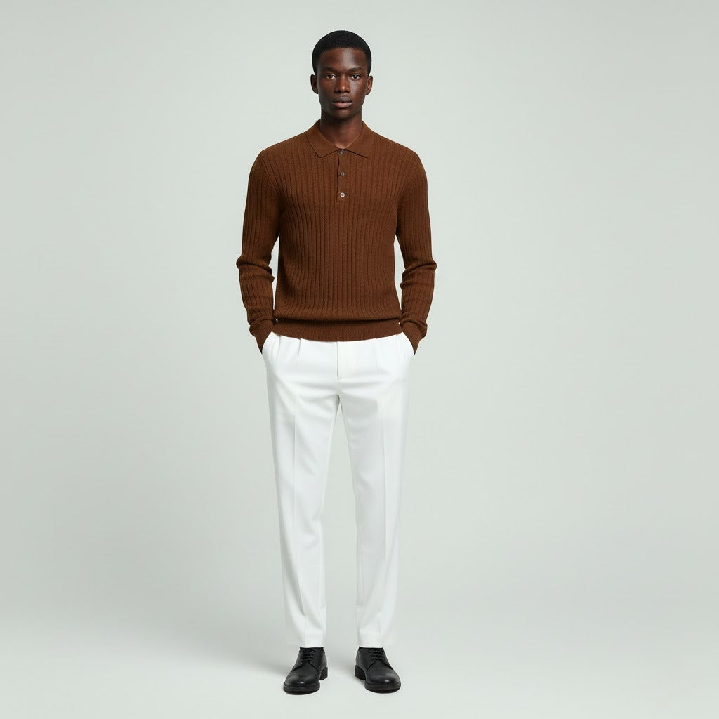 Capri Ribbed Knit Polo