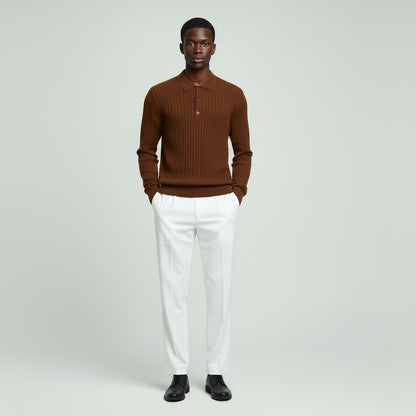 Capri Ribbed Knit Polo