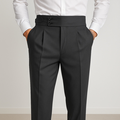 High-Waisted Pleated Dress Pants