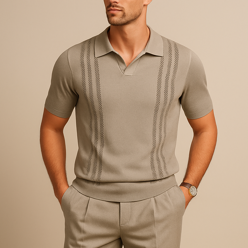 Knit Short-Sleeve Polo