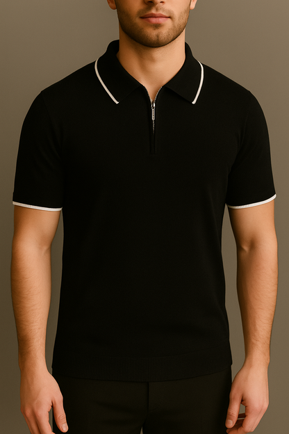 Retro Zip Polo