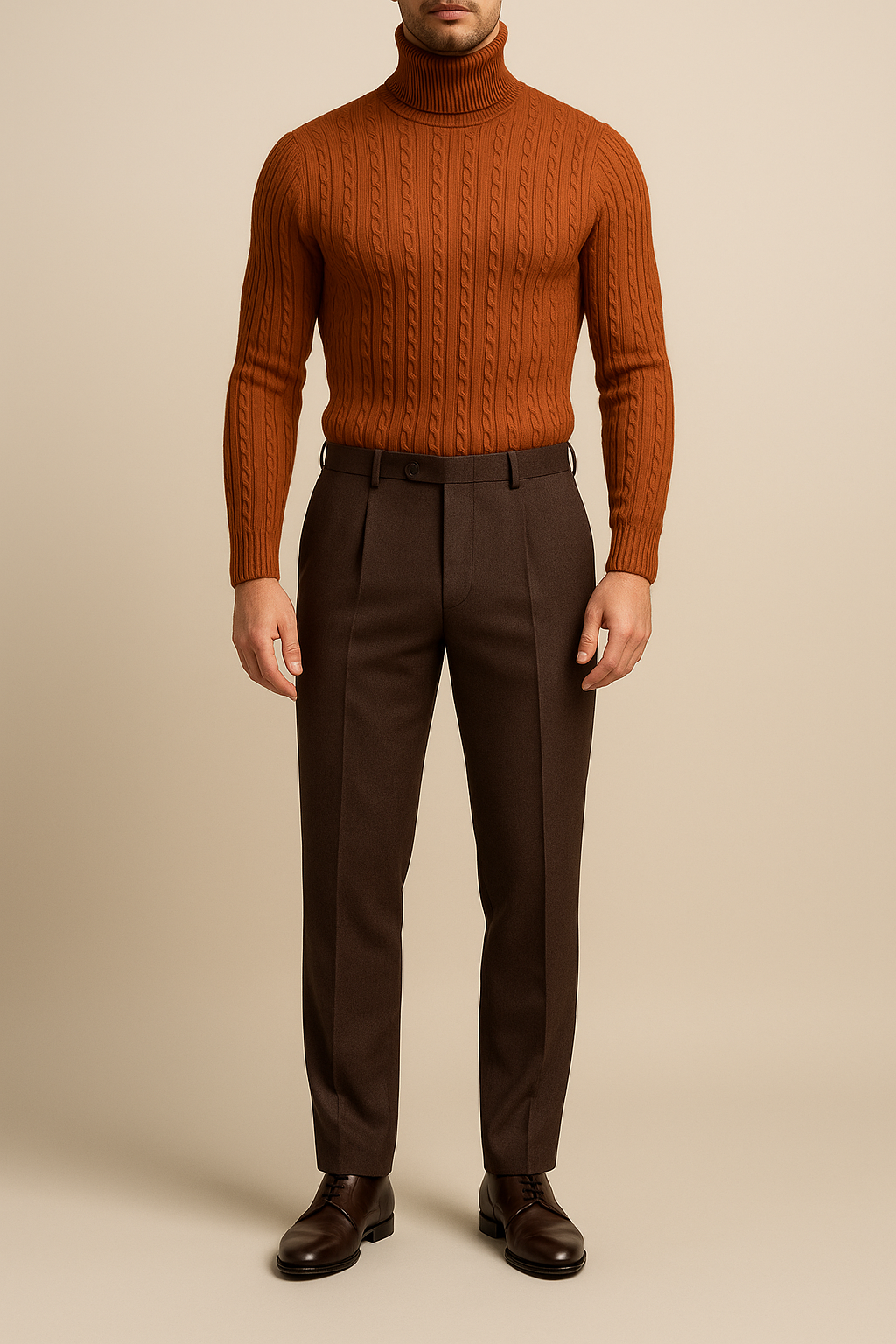 Cable Knit Turtleneck Sweater
