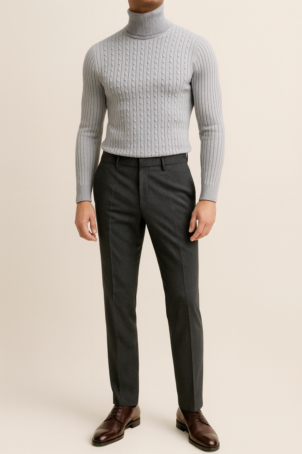 Cable Knit Turtleneck Sweater