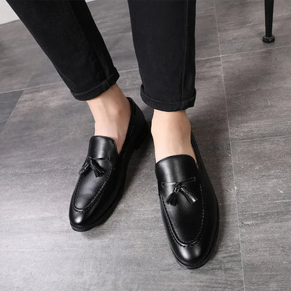 Leather Tassel Loafers