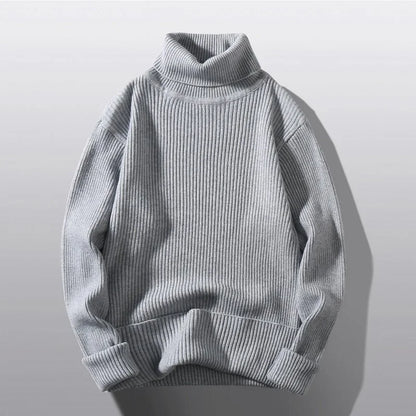Ribbed Knit Turtleneck Sweater