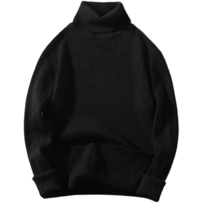Ribbed Knit Turtleneck Sweater