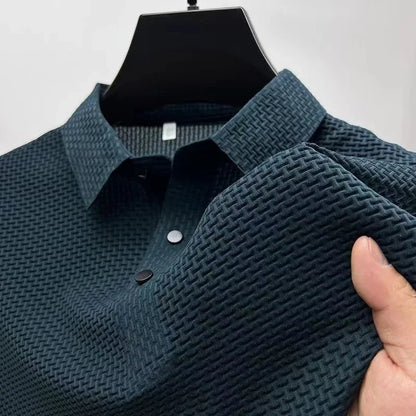 Textured Knit Polo Shirt