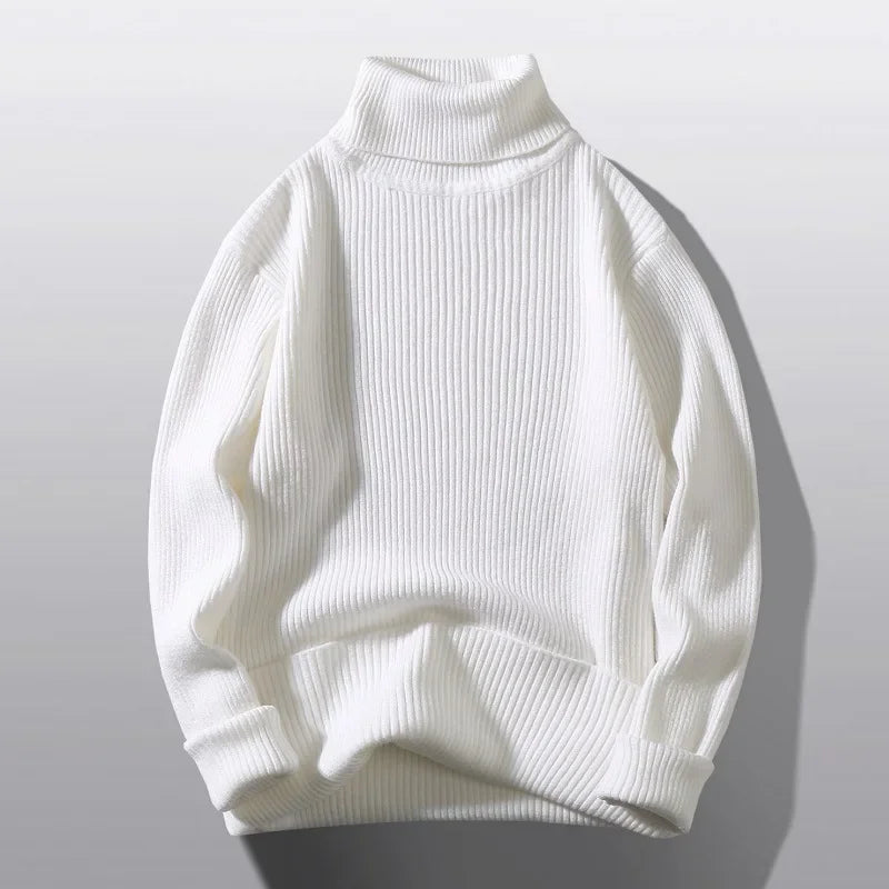 Ribbed Knit Turtleneck Sweater