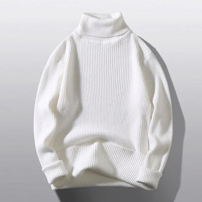 Ribbed Knit Turtleneck Sweater