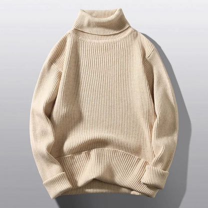 Ribbed Knit Turtleneck Sweater