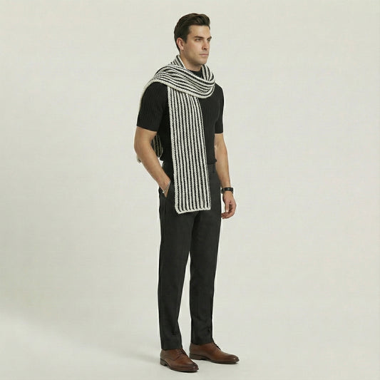 Col roulé tricoté à manches courtes