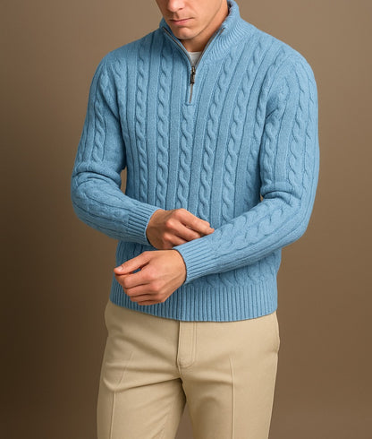 Riviera Sky Cable‑Knit Set