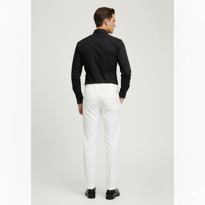 White Riviera Pleated Trousers