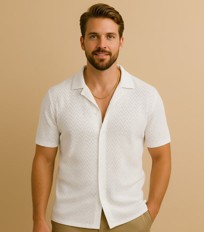 Openwork Crochet Shirt