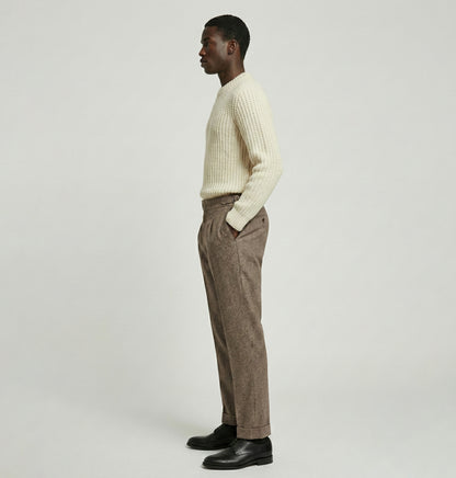 Wool Blend Tailored Trousers